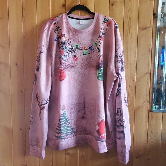 hairy christmas sweatshirt